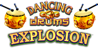 Dancing Drums Explosion Slot Machine Logo