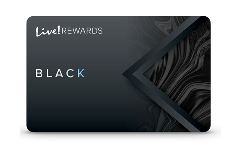 Image of the Live! Rewards Black Card